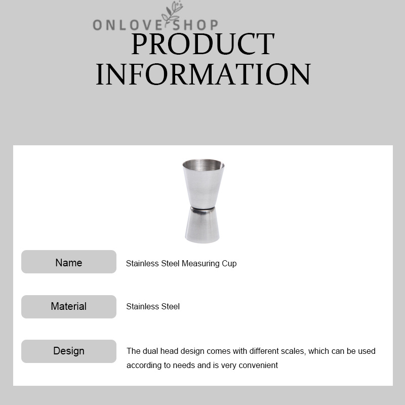 

Gelas Ukur Stainless Steel, Gelas Ukur Penghitung Batang, Gelas Ukur Pencampur, Gelas Ukur Berkepala Ganda Onlove