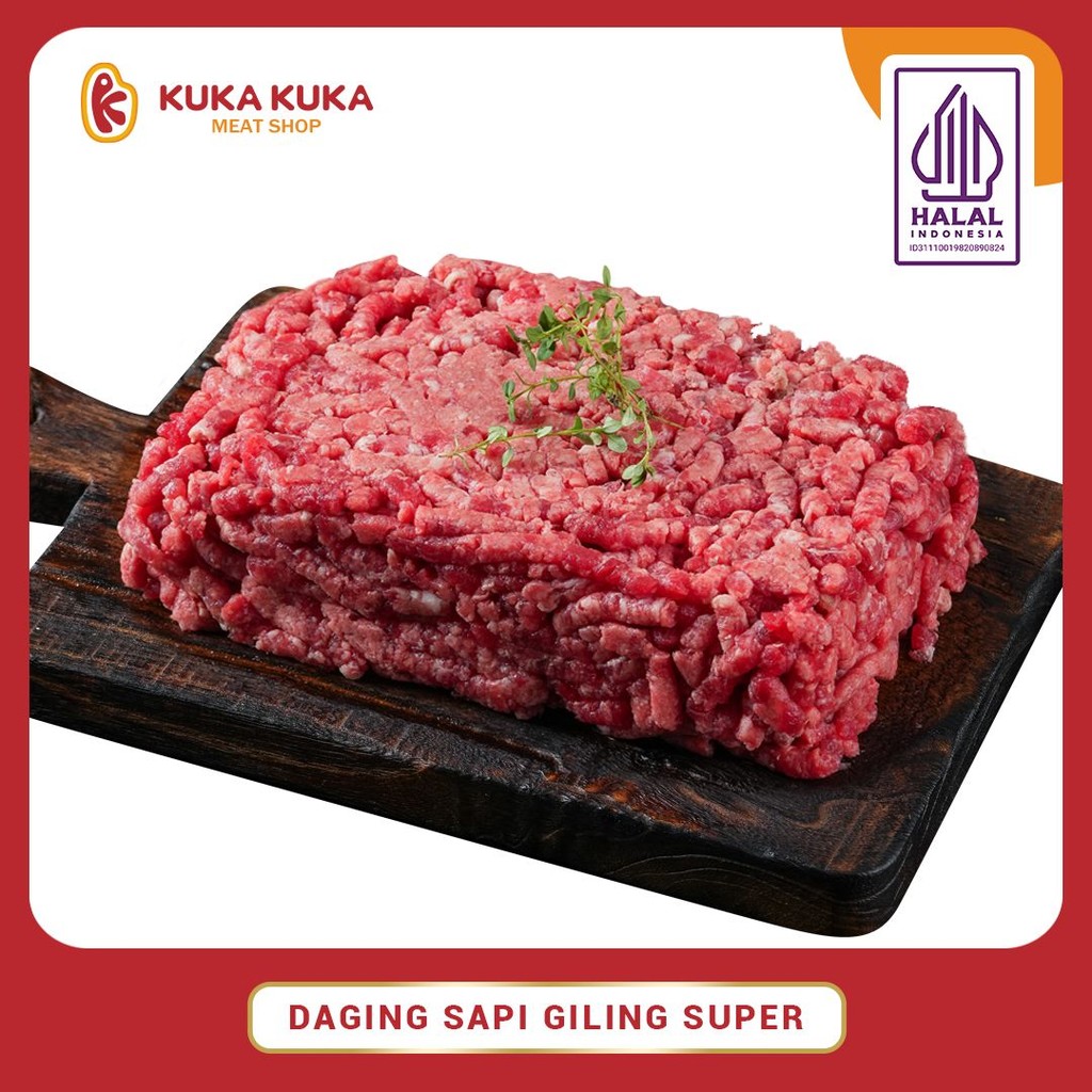 

MINCED BEEF / DAGING GILING SAPI IMPORT PREMIUM 85CL - 250gr / 500gr / 1 KG