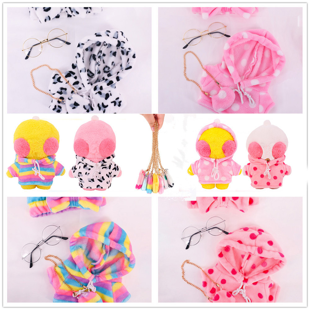 Latest Duck Clothes Accessories Bags Hairband Clothes Lalafanfan 30Cm Plush Duck Glasses 20Cm Plush 