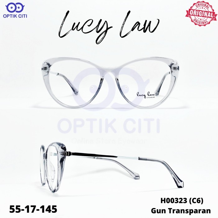 Frame Kacamata Wanita Cat Eye Lucy Law H 00323 Original
