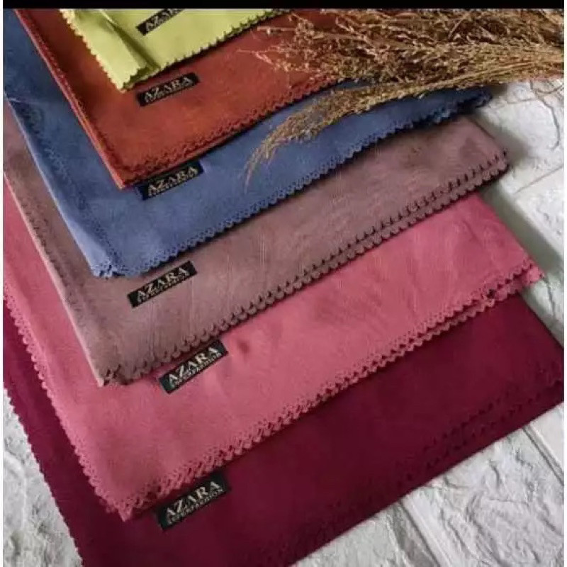 Hijab Segiempat Azara Oskara Polos Laser Cut isi 10/Paket Usaha Hijab Azara isi 10 Pcs