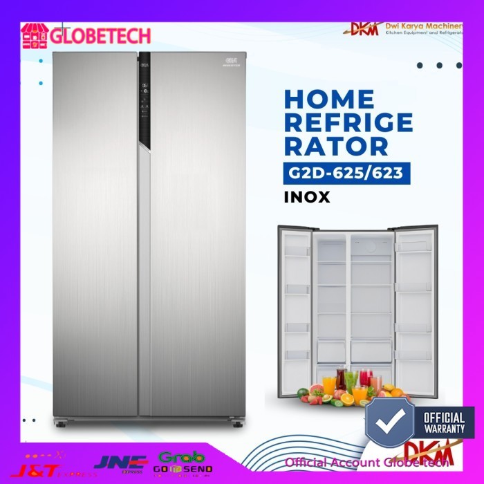 Home Refrigerator GEA G2D-623 INOX/Kulkas Gea G2D 623 Inox