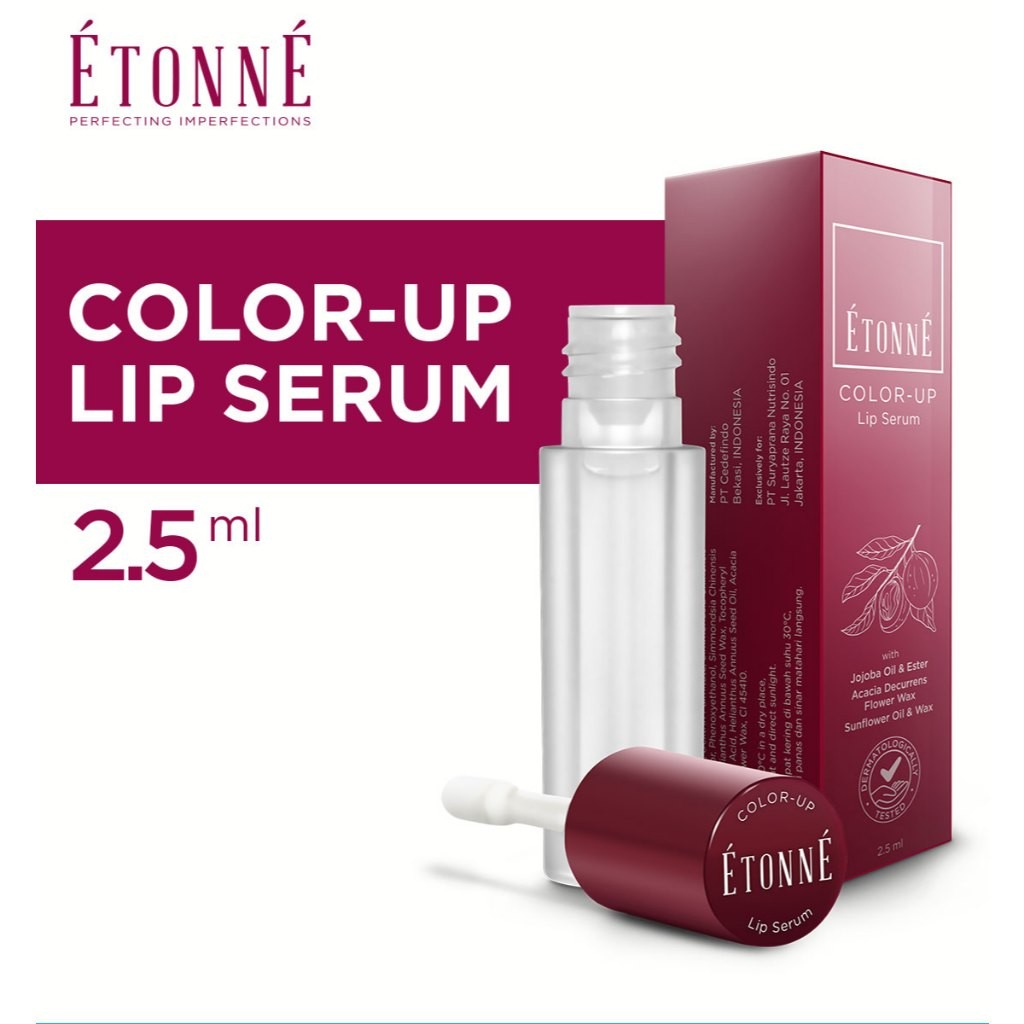 Etonne Color-Up Lip Serum Melembabkan Bibir Mencerahkan Warna Pink Alami pada  Bibir