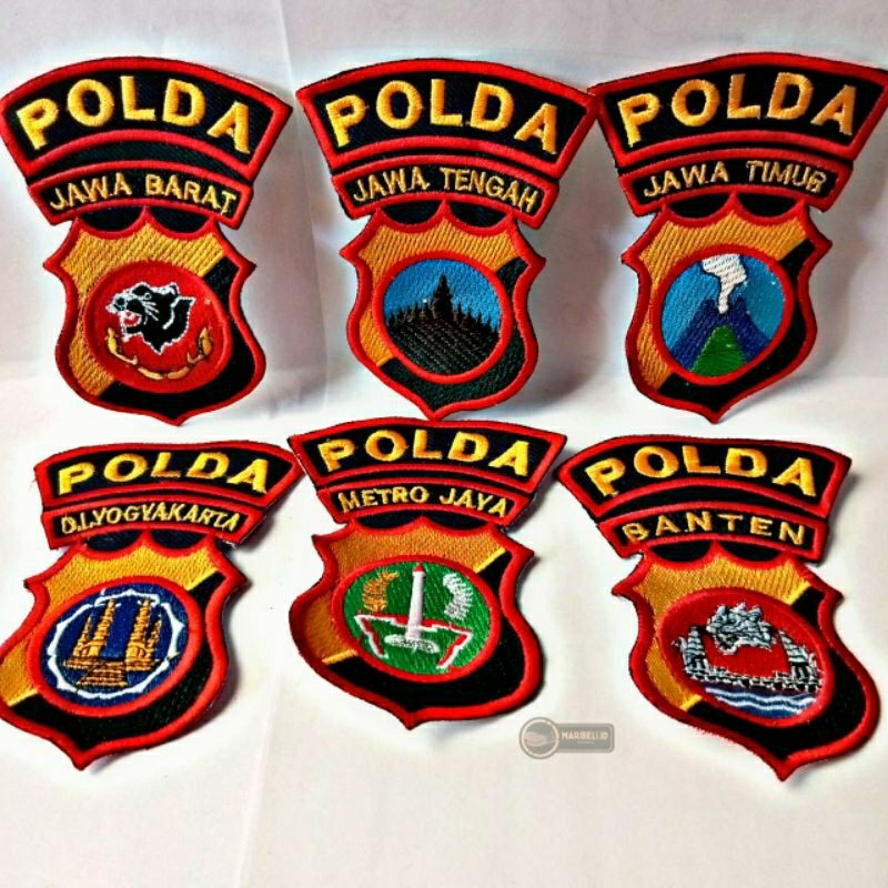 Bordir LOGO POLDA BORDIR - LOGO KEPOLISIAN UNTUK BAJU (DAERAH PULAU JAWA)