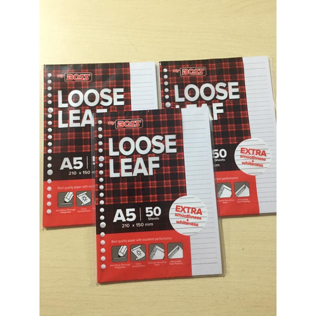 

Loose Leaf / Isi Kertas File Binder _ BIG BOSS A5 isi 50 Lembar