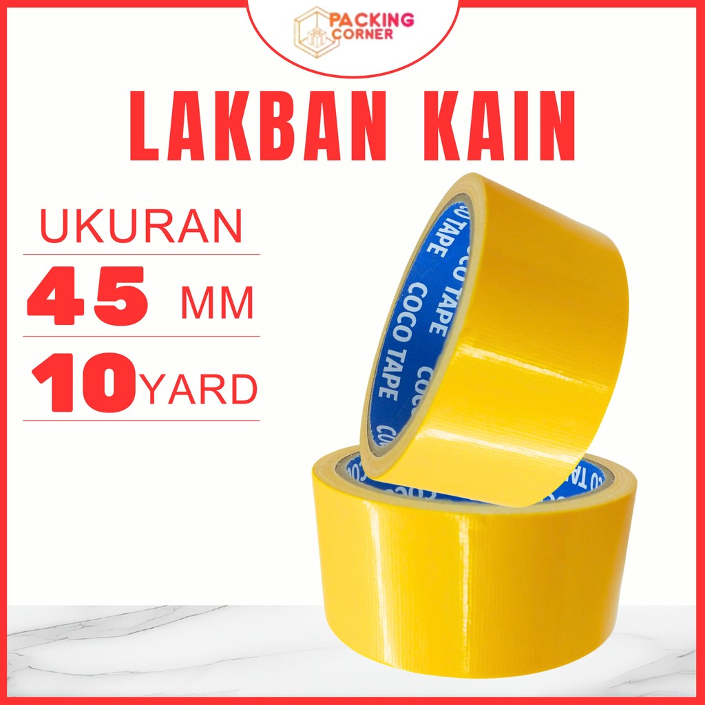 

Lakban Isolasi Kain Kuning Tebal 45mm 2" Inch 7 Meter Kualitas Daimaru