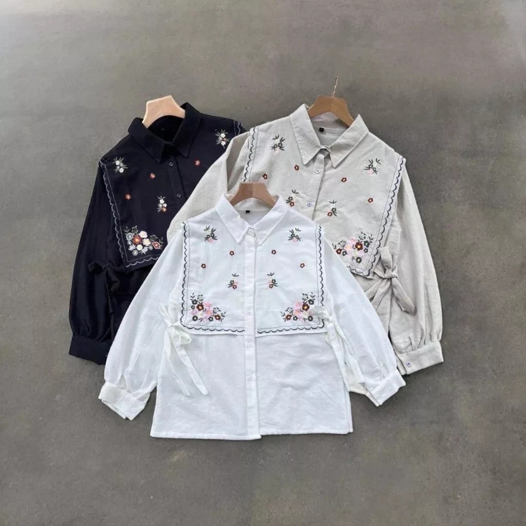 KOHZEN - ZSO KEMEJA VEST WANITA RERE / ARILA ROMPI KEMEJA BORDIR / KEMEJA WANITA MODEL TERBARU / PAK