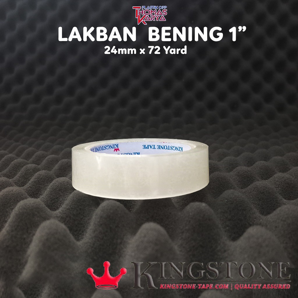 

Lakban Bening 12 24 48 mm / Selotip 1/2 1 2 Inch / Isolasi KINGSTONE TAPE