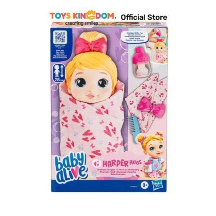 Toys Kingdom Mainan Anak Baby Alive Original Set Pretend Shampoo Snuggle Blonde Harper | Mainan Kole