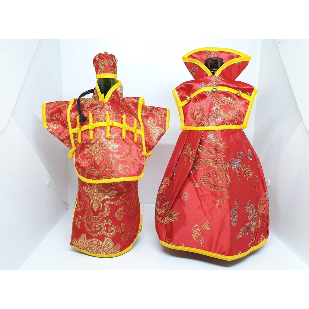 Baju Botol Wine Couple Cheongsam Sangjit Wedding Perkawinan Cina Imlek Cover