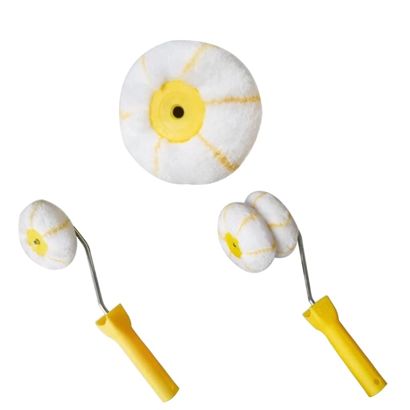 

1 Pc Wall Corners Roller Brush Household Paint Roller Handheld Wall Painting Tool Removable Brush Head Smooth Brushing