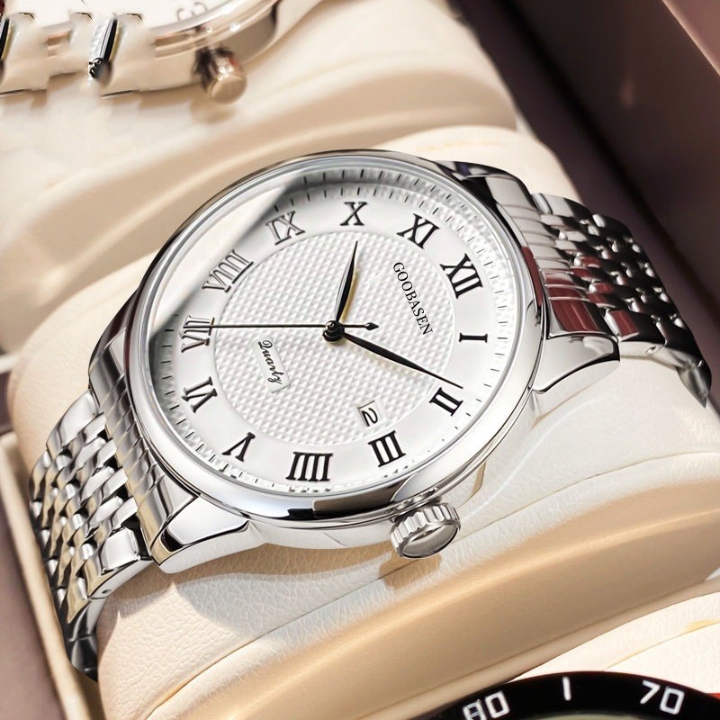 

Jam Tangan Pria Guberson Gaya Mekanik Retro Baru dengan Kalender Gerakan Kuarsa