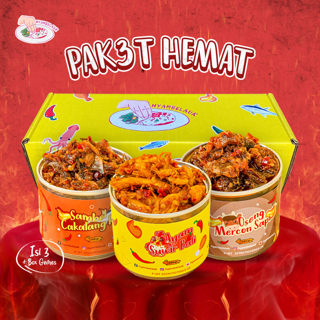 

Nyambelauk - Paket Hemat 3 Sambel Favorite (BOX HAMPERS)