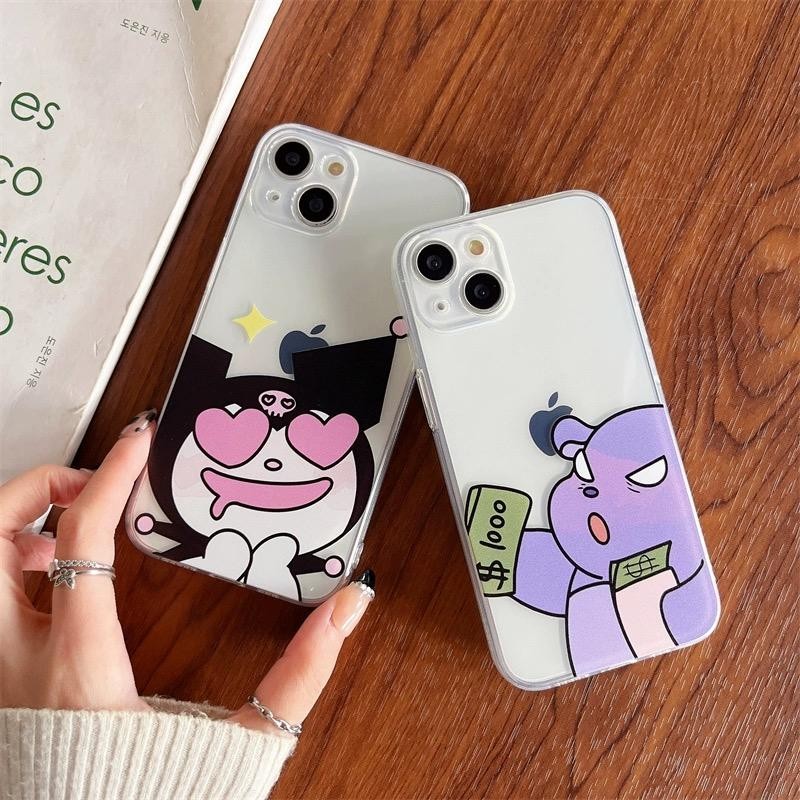 Casing HP Untuk Apple iPhone 16 15 14 13 12 11 Kurome Pasangan Soft Cover iPHONE X XS Max XR 7 8 6 6