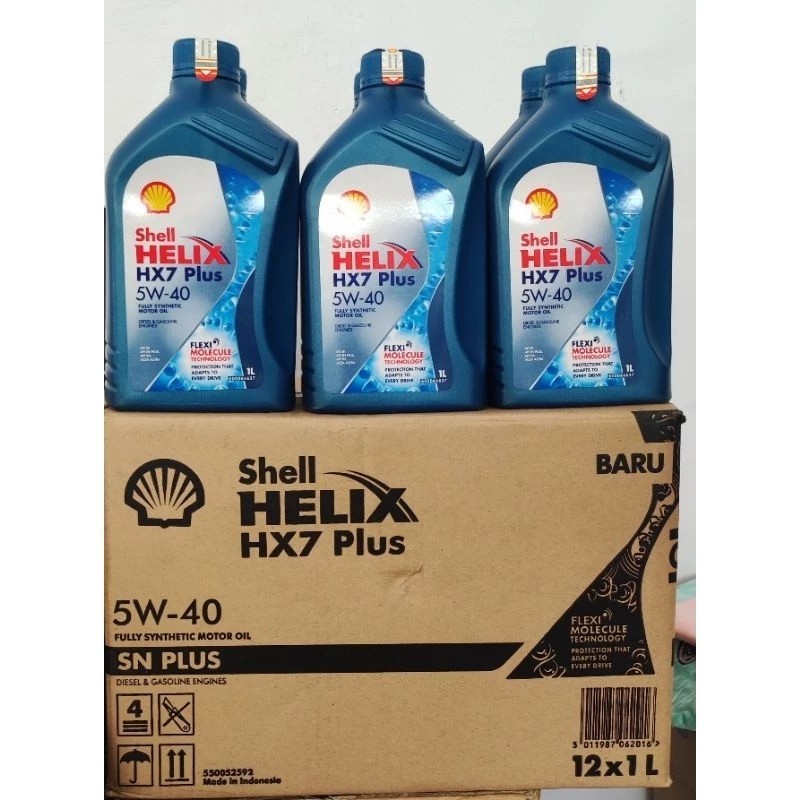 SHELL HELIX HX7/HX6/HX5 | BARCODE HIJAU ORIGINAL | OLI SHELL | OLI MOBIL 1 LITER