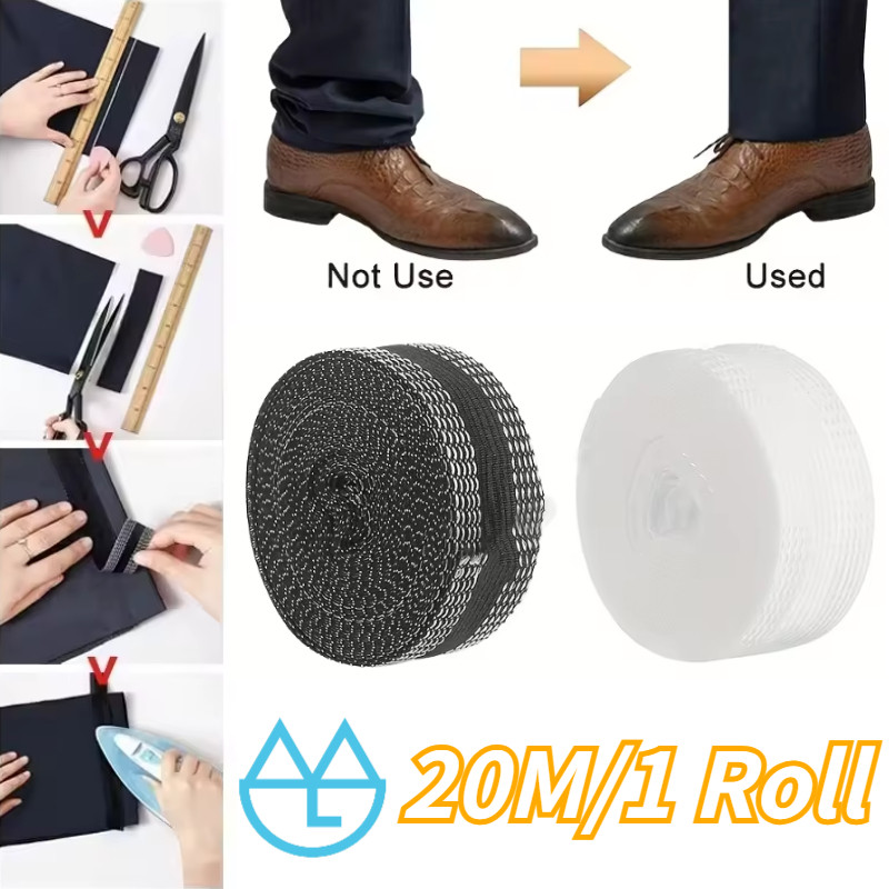 20Meter Universal Perekat Celana Pemendek Celana Jeans Tanpa Jahit Pemendek Celana Lem Tekstil Lem P
