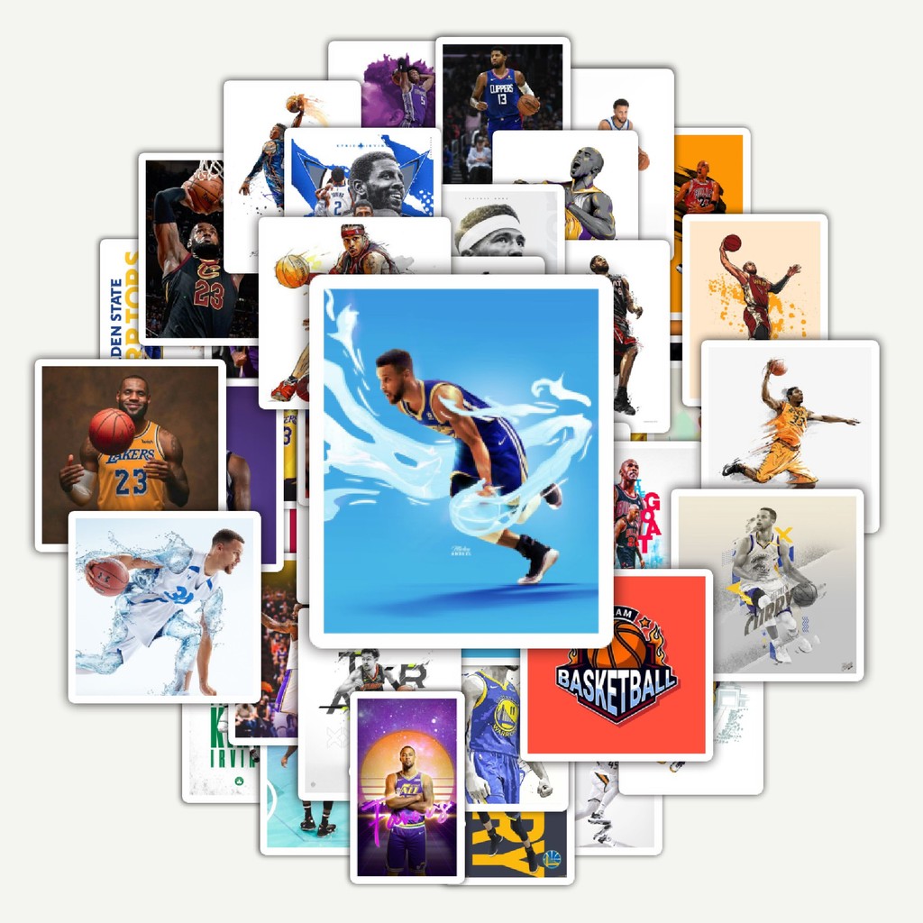 

Sticker Pack Stiker NBA Basketball | Sticker TUMBLR | Stiker LAPTOP KOPER HELM