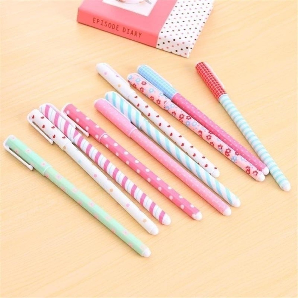 

10 Pcs/Set Color Pen Flower Animal Starry Star Sweet Flora Colored Gel Pen 0.38mm Cute Pens for School Stationary