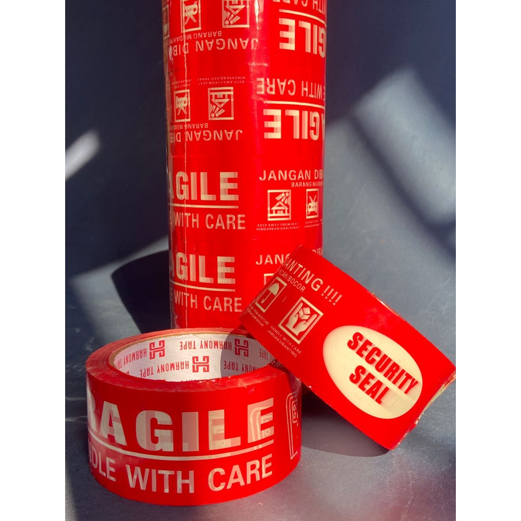 

Lakban Fragile Tulisan Merah 48mm x 50m | 72 Roll | Proteksi Barang Ekspedisi