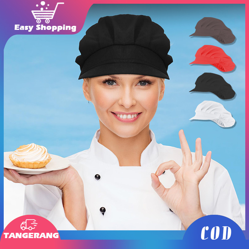 Hairnet Rambut Kain Topi Pabrik Rempel Topi Koki Wanita Topi Staf Bengkel