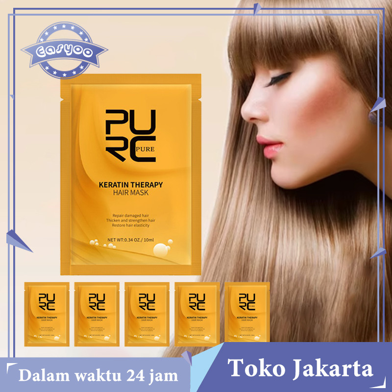 PURC Brazilian Keratin Treatment Ukuran Perjalanan Keratin Smoothing Treatment Brazilian 5pcs-10ml
