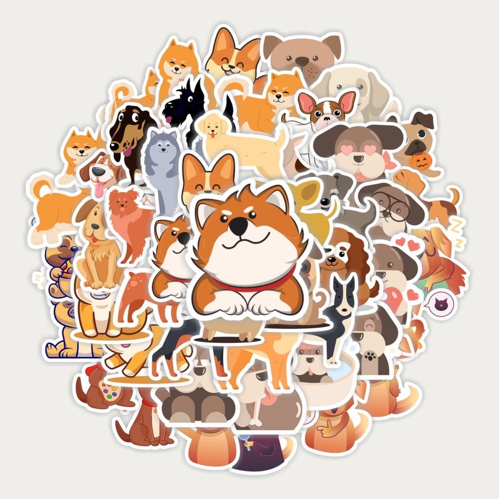 

Sticker Pack Sticker Hewan Anjing | Sticker TUMBLR | Stiker LAPTOP KOPER HELM
