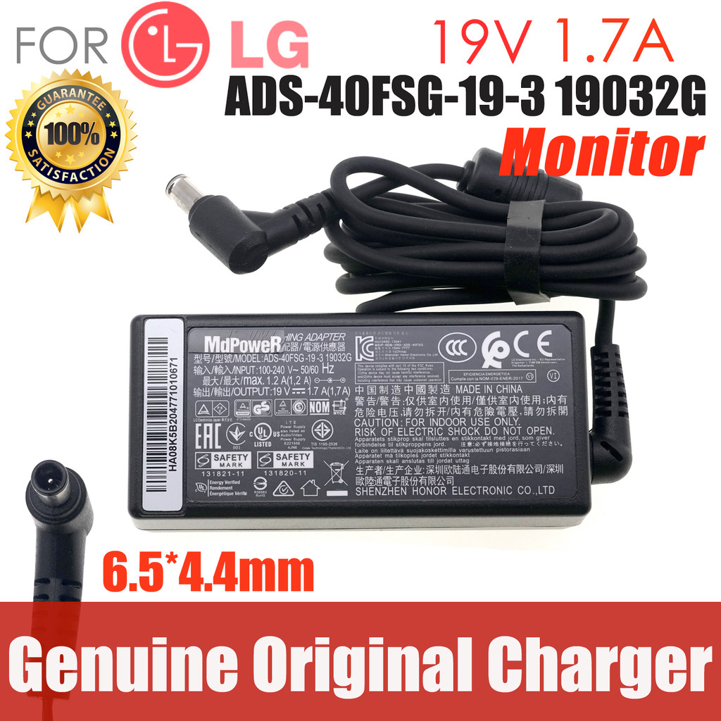 Genuine AC Adaptor Charger MBA1346 19V 1.7A For LG Switching Adapter ADS-40SG-19-2 19032G Portable B