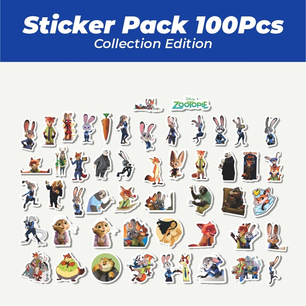 

Hot Sticker Kartun Zootopia Sticker Lucu Anti Air Stikers Berperekat Waterproof Sticker Decal Buat Motor Helm Buku Journal Koper Casing HP Laptop Botol Minum