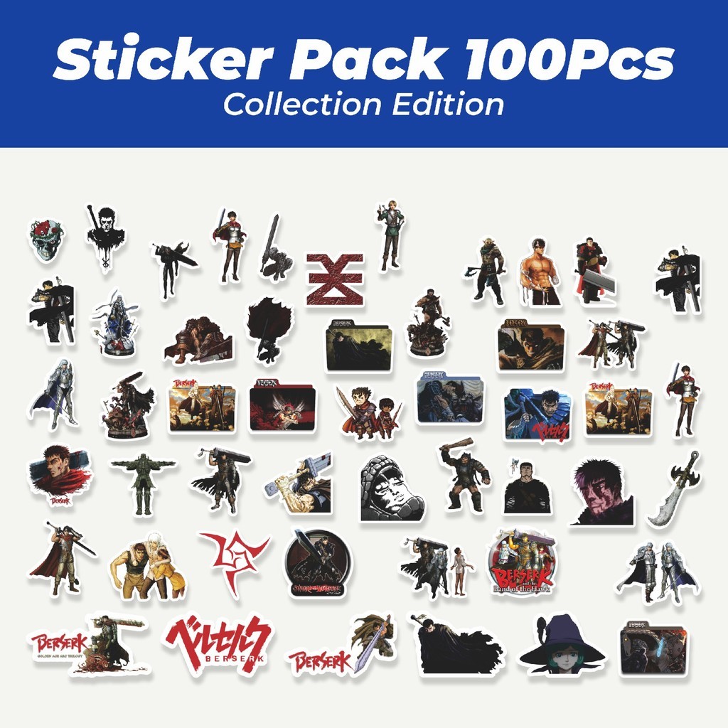 

Hot Stiker Anime Berserk Lucu Anti Air Stikers Berperekat Waterproof Sticker Decal Buat Motor Helm Buku Journal Koper Casing HP Laptop Botol Minum
