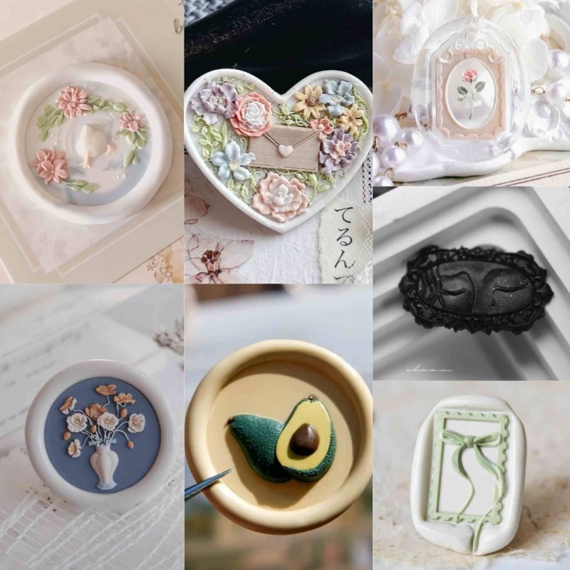 

New Lacquered Seal Head Handbook Series, Irregular-Shaped Multi-Layer Embossed Envelopes, Invitations, Stamps, Toys