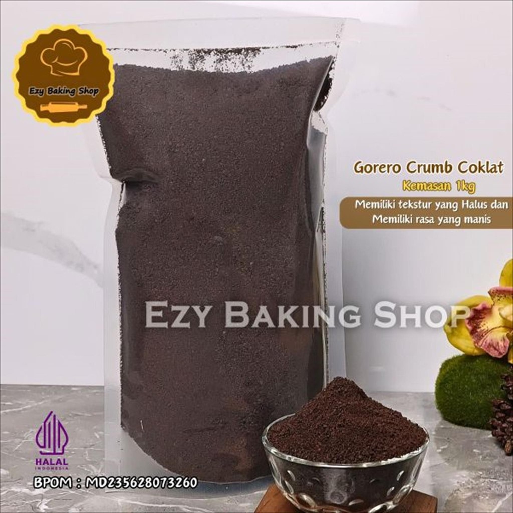 

Gorerro Biskuit COKLAT Crumb 1kg - Remahan Biskuit Halus