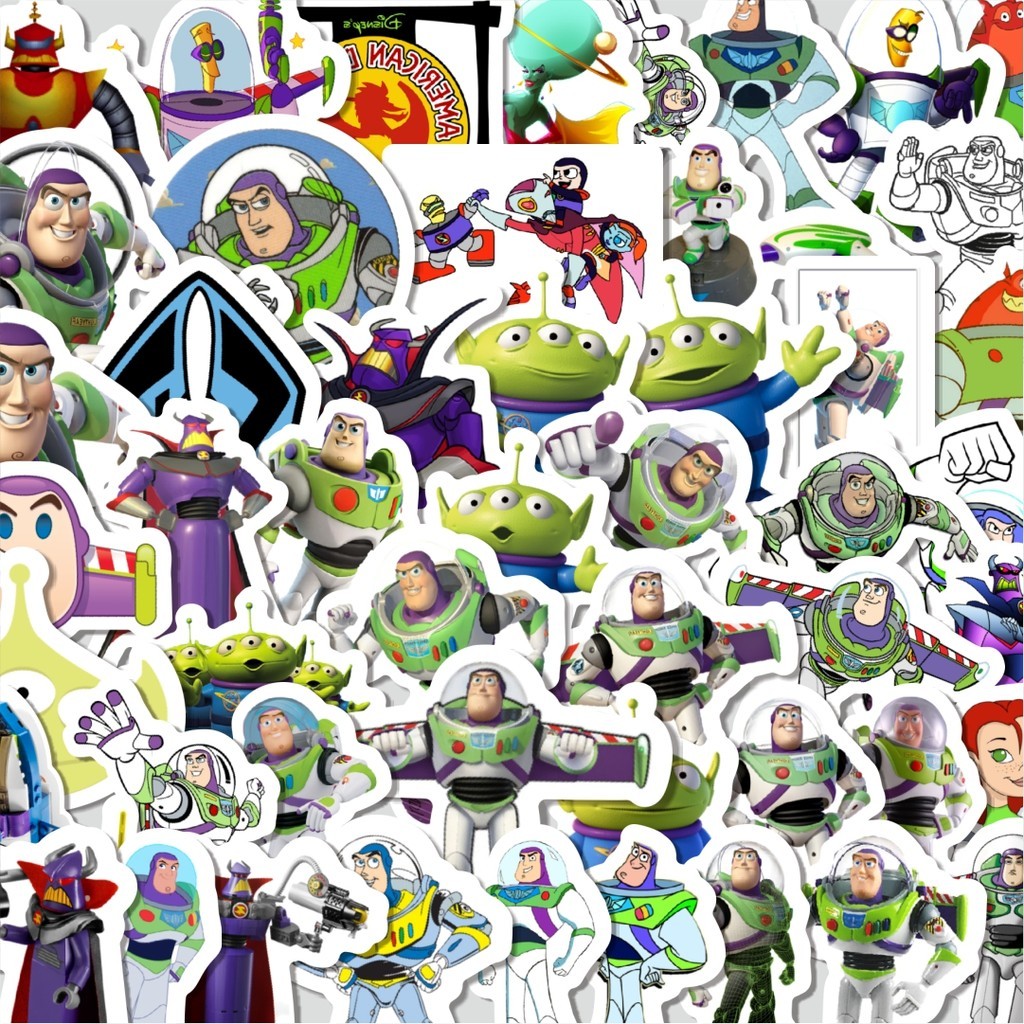

Stiker Cutting Pack Sticker Kartun Buzz Lightyear of Star Command Sticker Isi 100Pcs Series Aesthetic Lucu Keren Untuk Koper Bahan Vynil