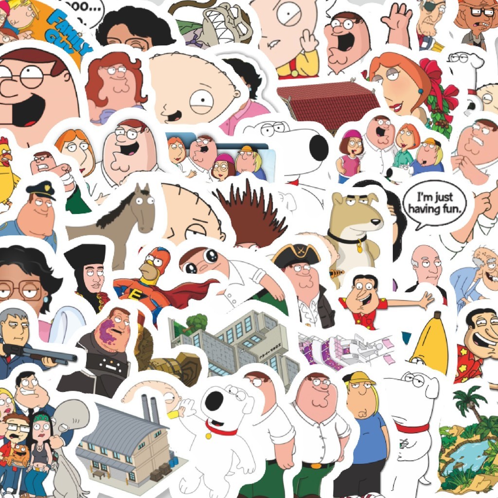 

Stiker Cutting Pack Sticker Kartun Family Guy Sticker Isi 100Pcs Series Aesthetic Lucu Keren Untuk Koper Bahan Vynil