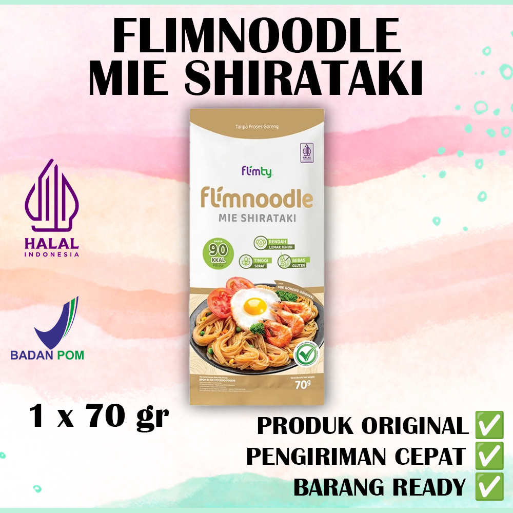

Flimnoodle Mie Shirataki (Tanpa Proses Goreng) - 1 Pc Ecer / 1 Box (5 Pcs)