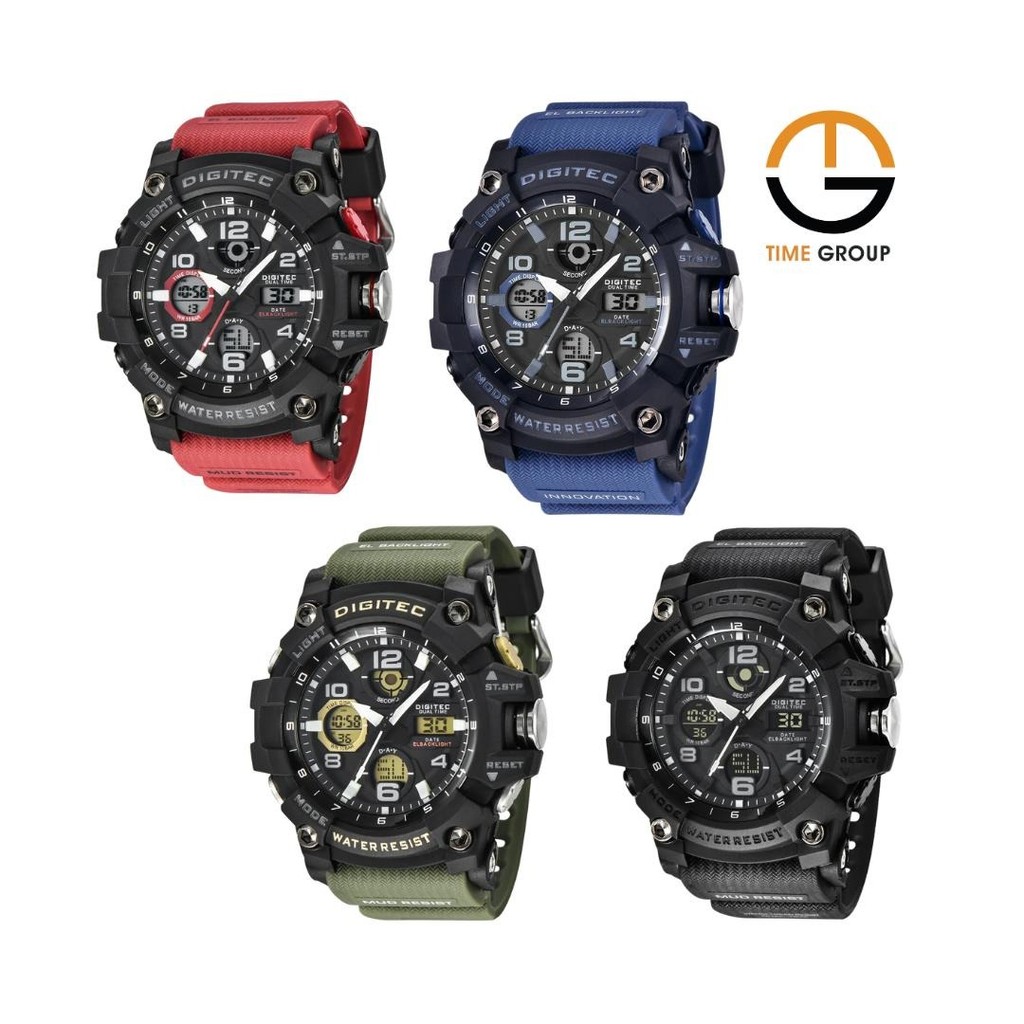 JAM TANGAN DIGITEC DA2125 DA-2125 DA2125T DA-2125T RESIN STRAP ORIGINAL