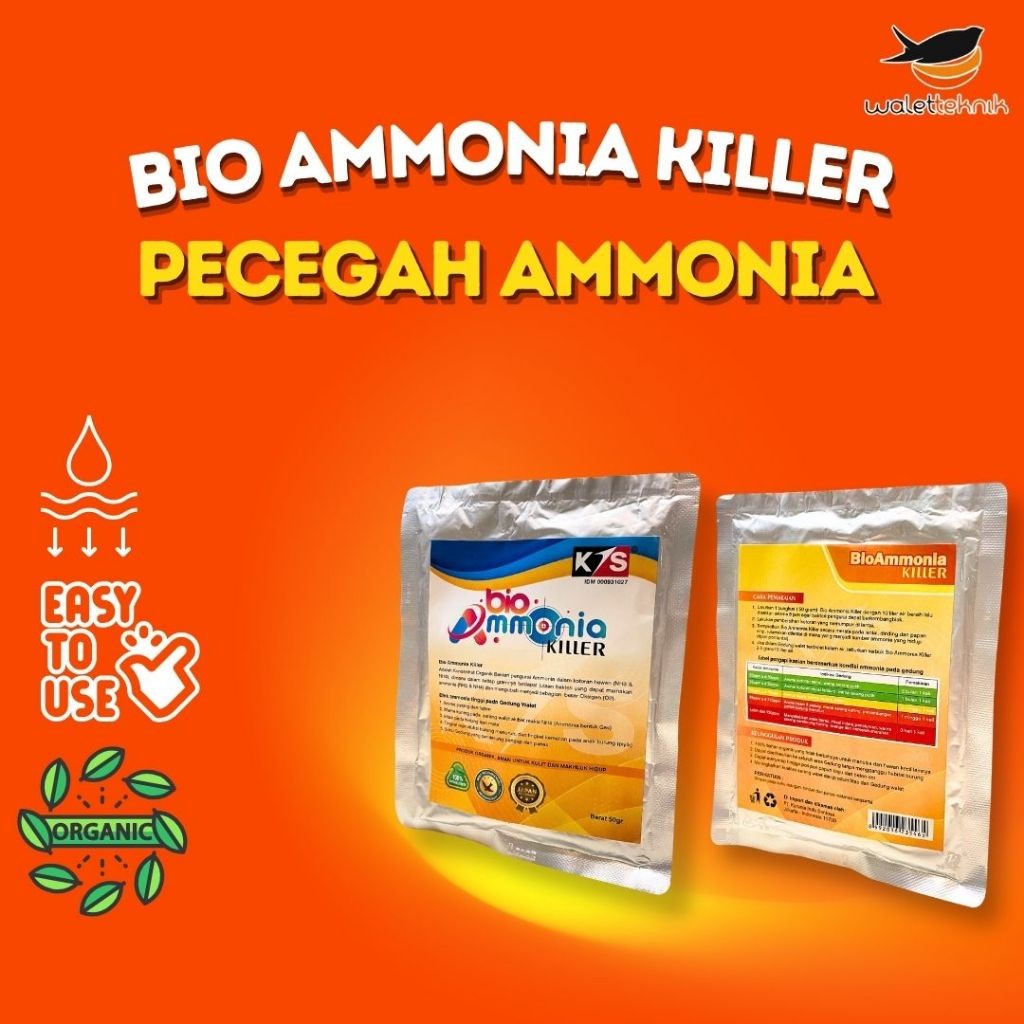 Bio Ammonia Killer (Bakteri Pengurai Amonia)  Pembersih Amoniak untuk panen sarang walet lebih putih