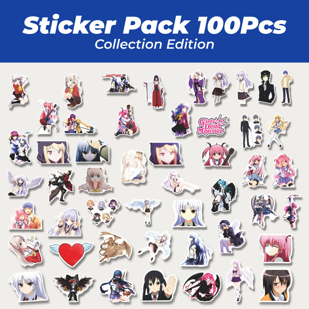 

Hot Sticker Anime Angel Beats! (Enjeru Bītsu!) Lucu Anti Air Stikers Berperekat Waterproof Sticker Decal Buat Motor Helm Buku Journal Koper Casing HP Laptop Botol Minum