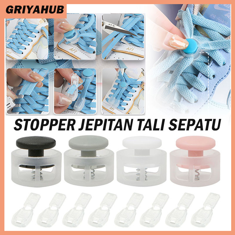 Pengunci Ujung Tali Sepatu/Stopper Jepitan Tali Sepatu/Stopper Tali Sepatu Stoper Tali Cord Lock Tal