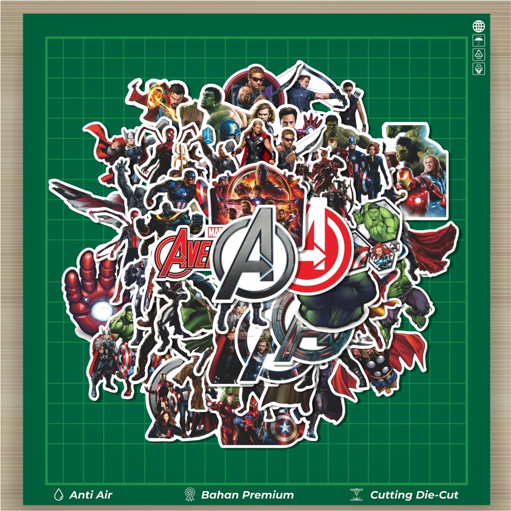 

HOT 50 PCS STIKER Sticker Avengers Sticker Stiker Fashion Cars Decal Dingin Kartu Album Custom Vinyl Anti Air- Sticker Aesthetic Buku Journal Koper Casing HP Tablet Laptop Helm Motor Botol Minum
