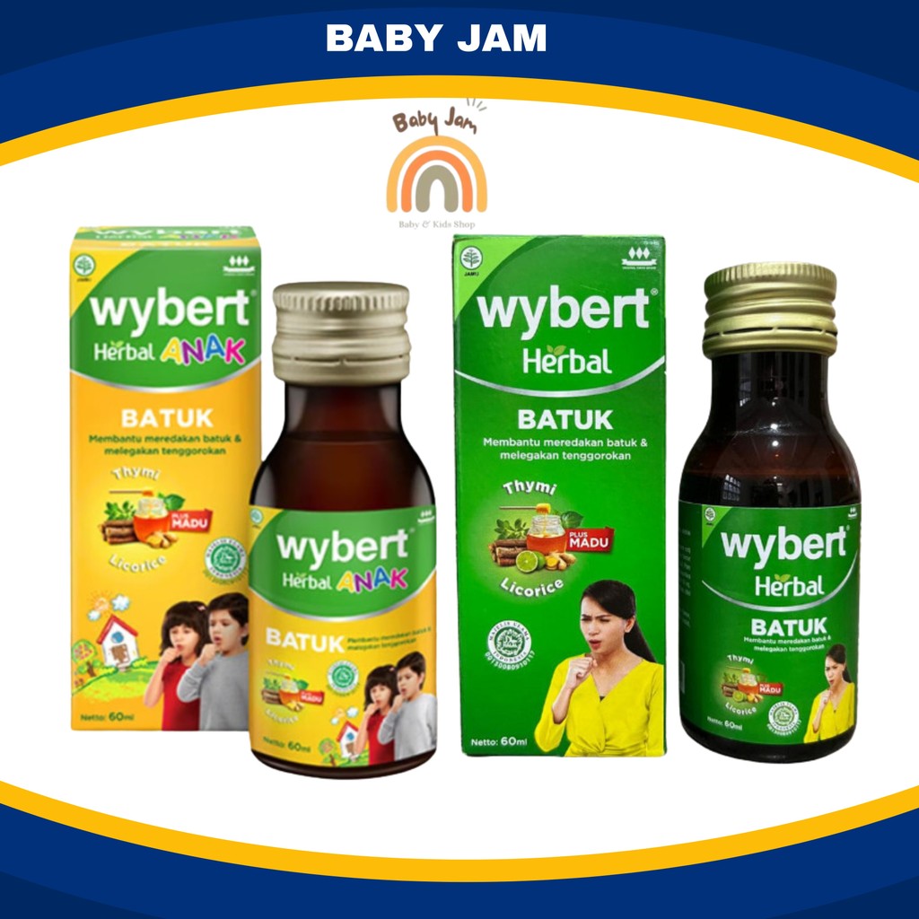 Wybert Herbal Batuk Sirup Anak Dan Dewasa Aman Untuk Ibu Hamil 60ml Baby Jam