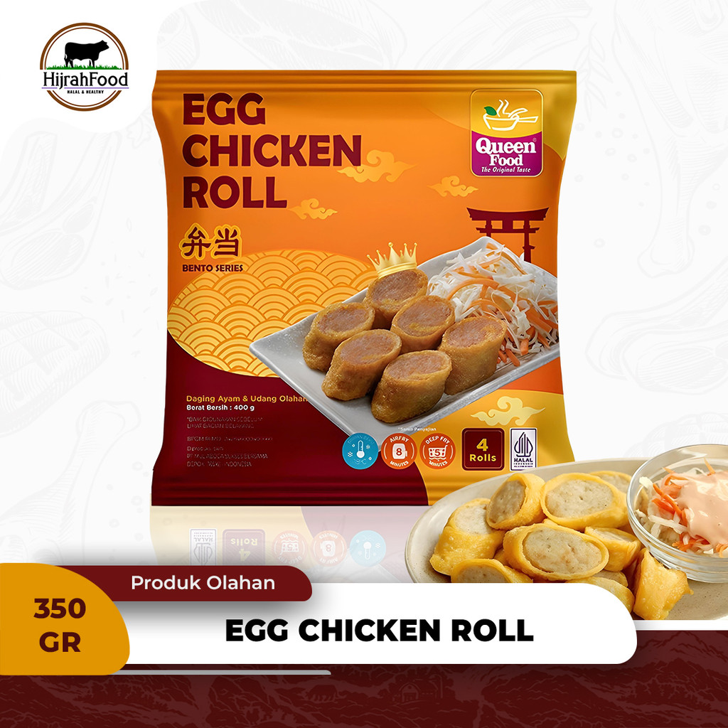 

Queen Food Egg Chicken Roll / Olahan Ayam Udang Gulung Ala Jepang 350 gram