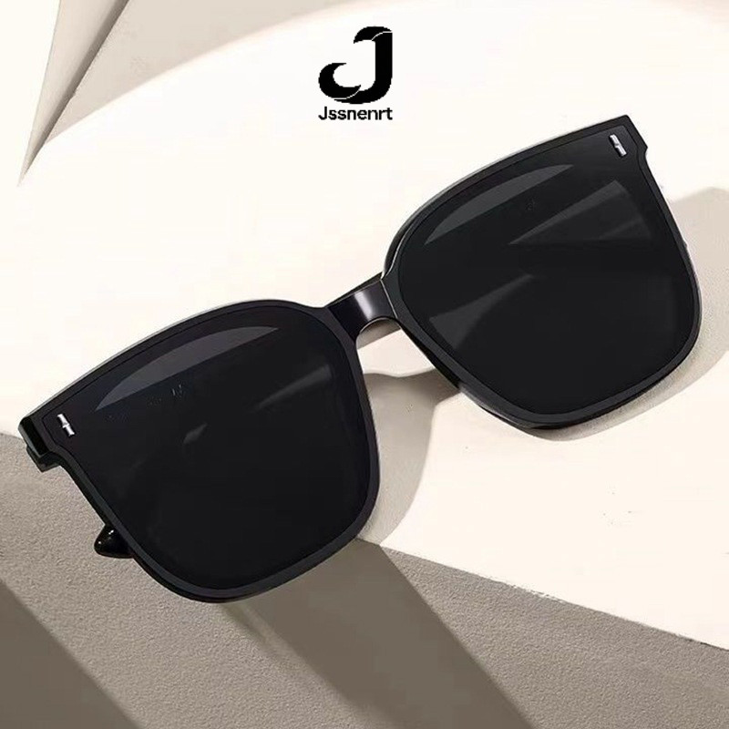 [JSS]Kacamata Hitam Wanita Perlindungan UV Wajah Besar Wajah Bulat Tipis