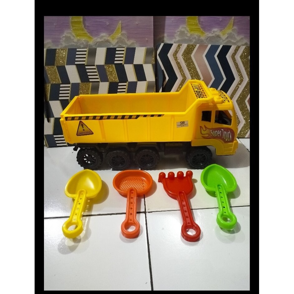 MAINAN TRUK PASIR JUMBO KUNING / MAINAN TRUk TRUKAN