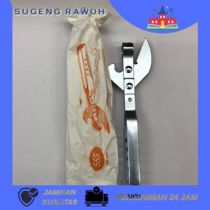 Pembuka Tutup Botol Kaleng 555 Wine Kaleng Serbaguna Komplit 3 in 1 [Sugeng Rawuh TK]