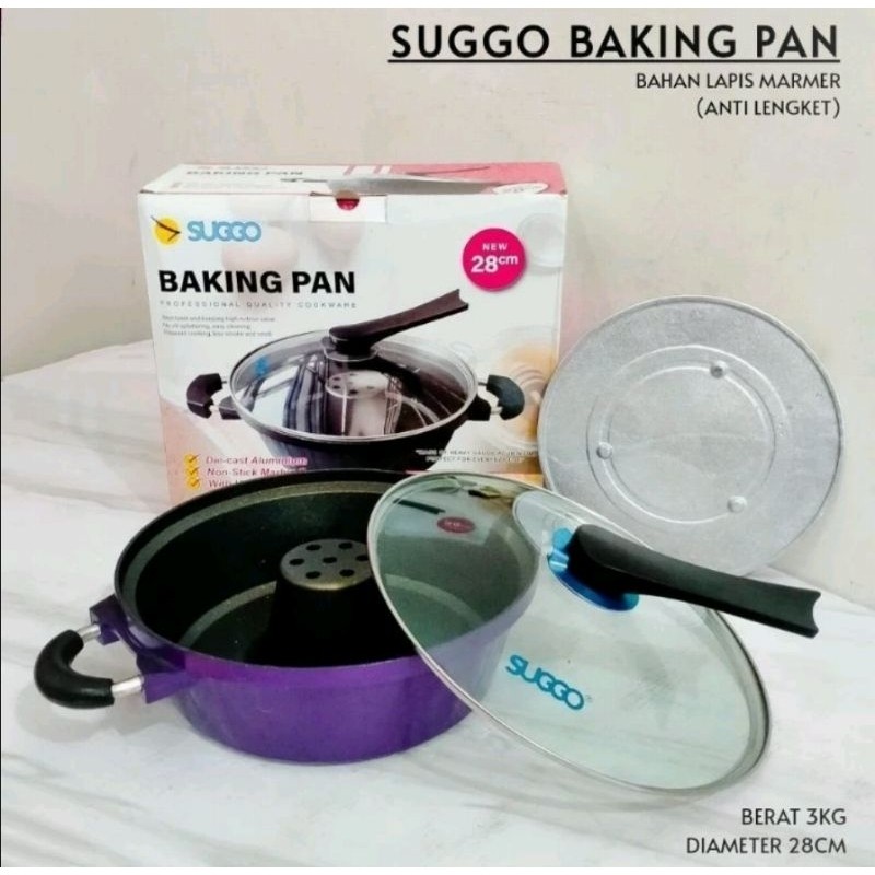Baking Pan Suggo 28cm / Loyang Cetakan Kue Bolu Teflon Anti Lengket