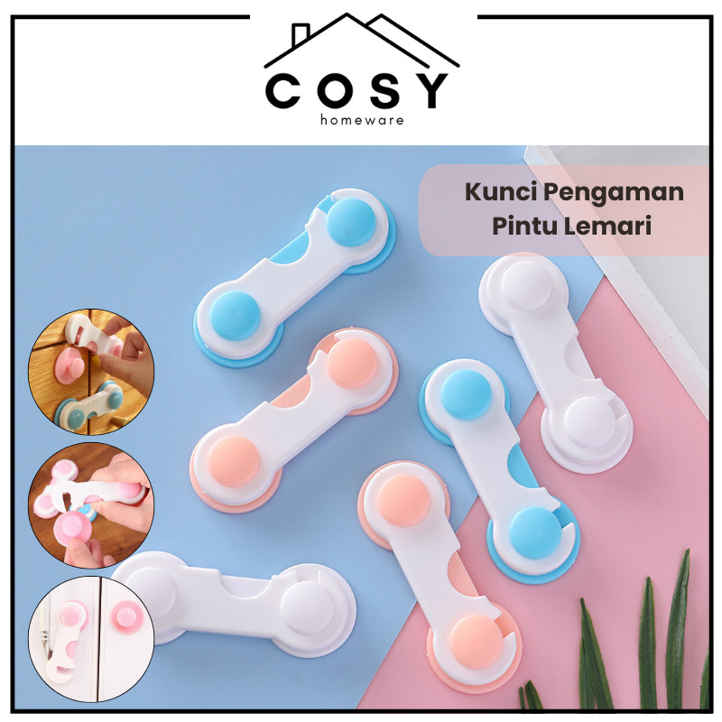 Kunci Pengaman Pintu Lemari Kulkas Laci Serbaguna Safe Lock