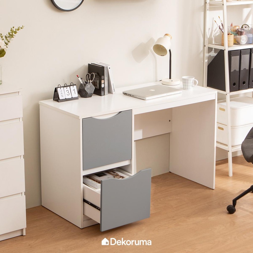 Dekoruma TAKINO Meja Belajar dengan Laci Penyimpanan / Meja Kerja