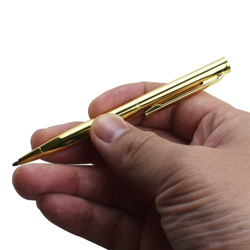 

Golden Metal Ballpoint Pen 0.7mm Black Ink Refill Rotating Style Signature Ballpen Office Stationery School Supplies