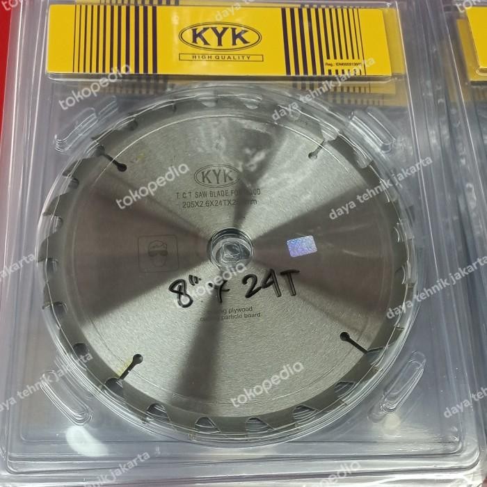 saw Blade kyk 8" x 24t - mata gergaji kayu - pisau potong kayu -smta