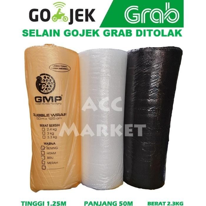 

Bubble Wrap Plastik Roll 50m x 125cm Packing Buble - GMP 2.3KG HITAM